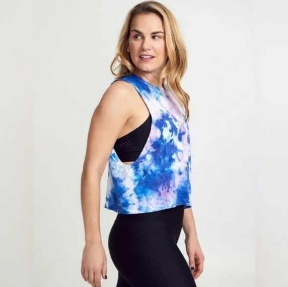 Spiritual Gangster + SOULCYCLE Supernova Tie Dye Seamless Tank in M/L - Picture 2 of 12